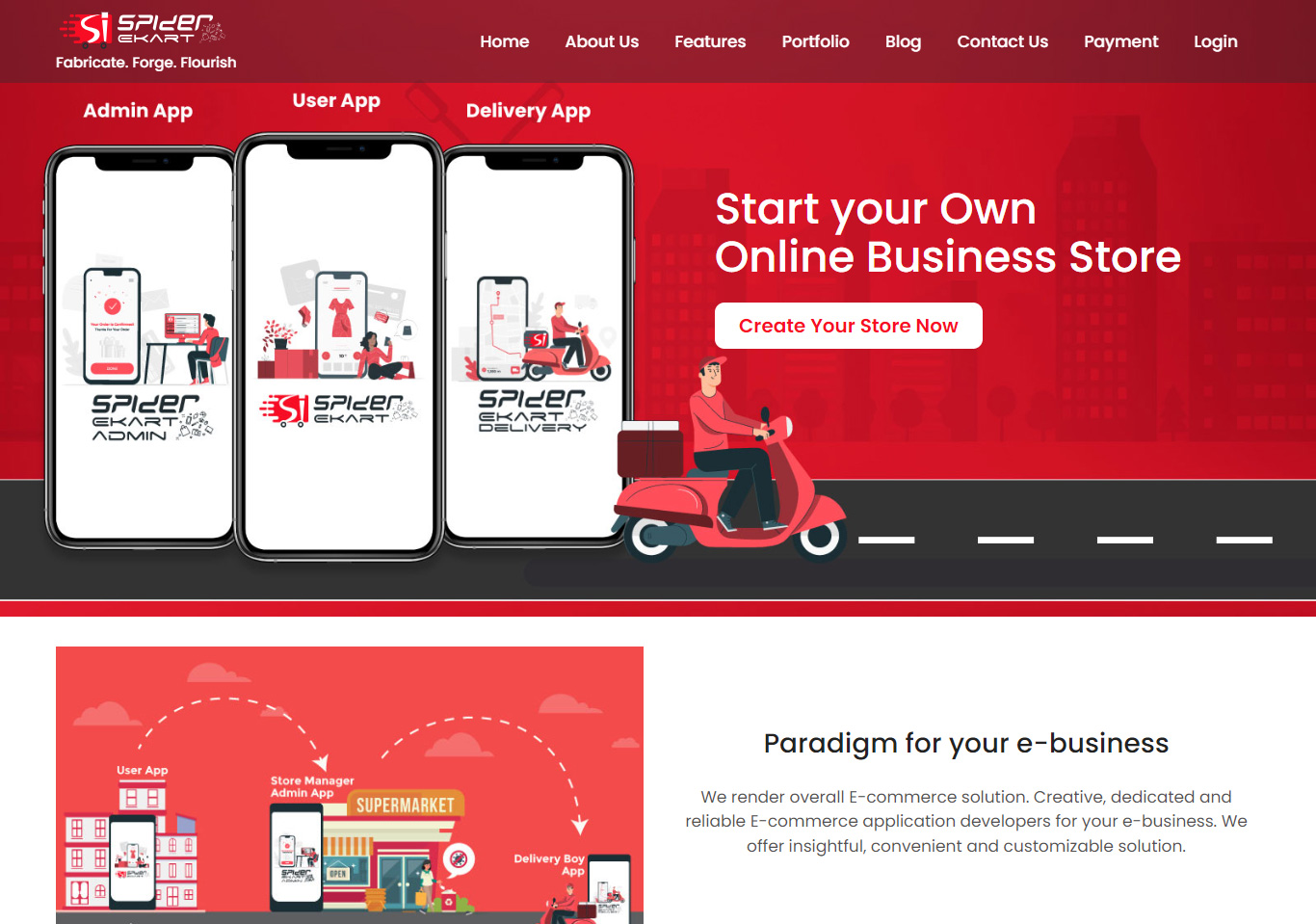 Spider Ekart - custom web and app development