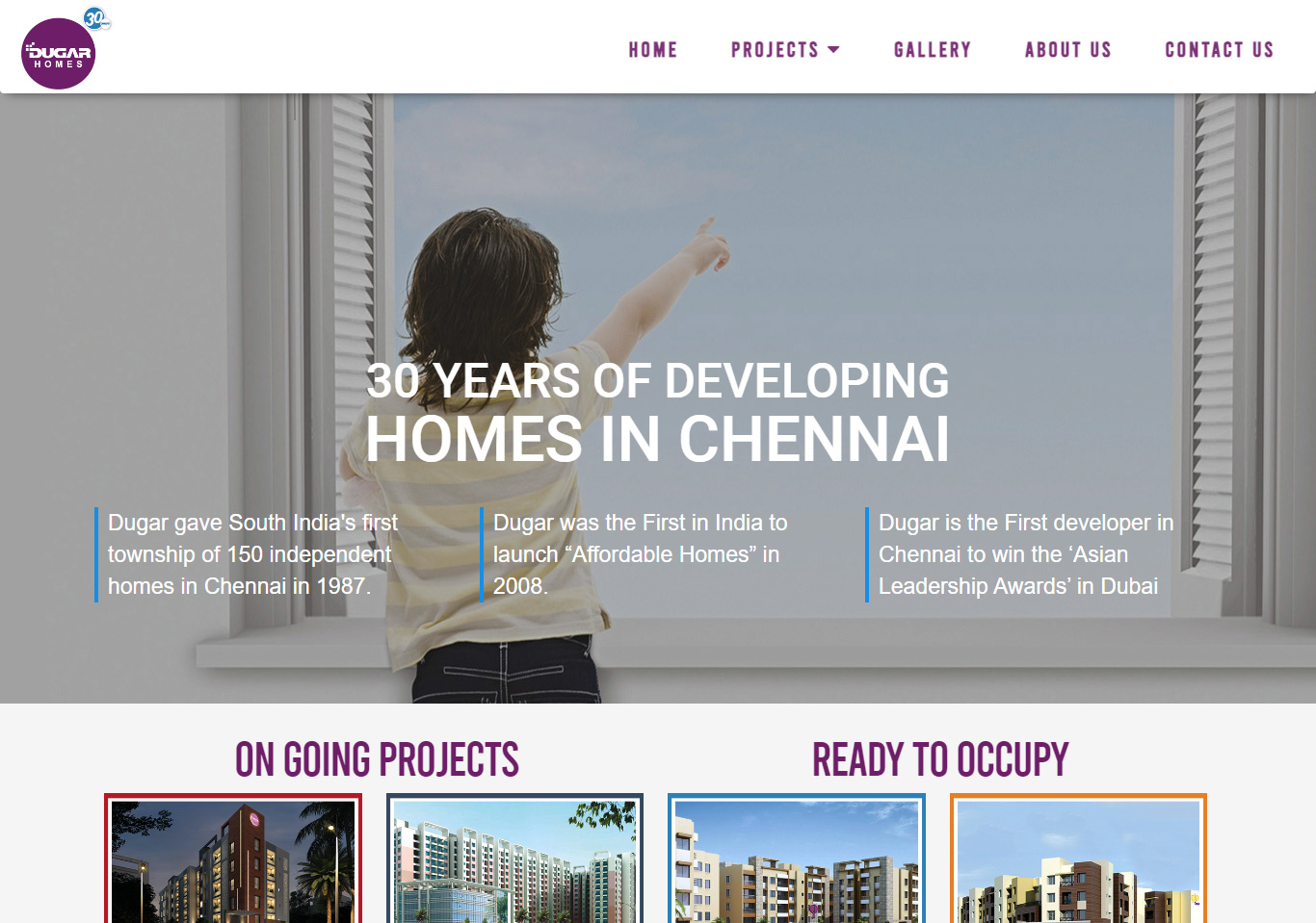 Dugar Homes - Web Design