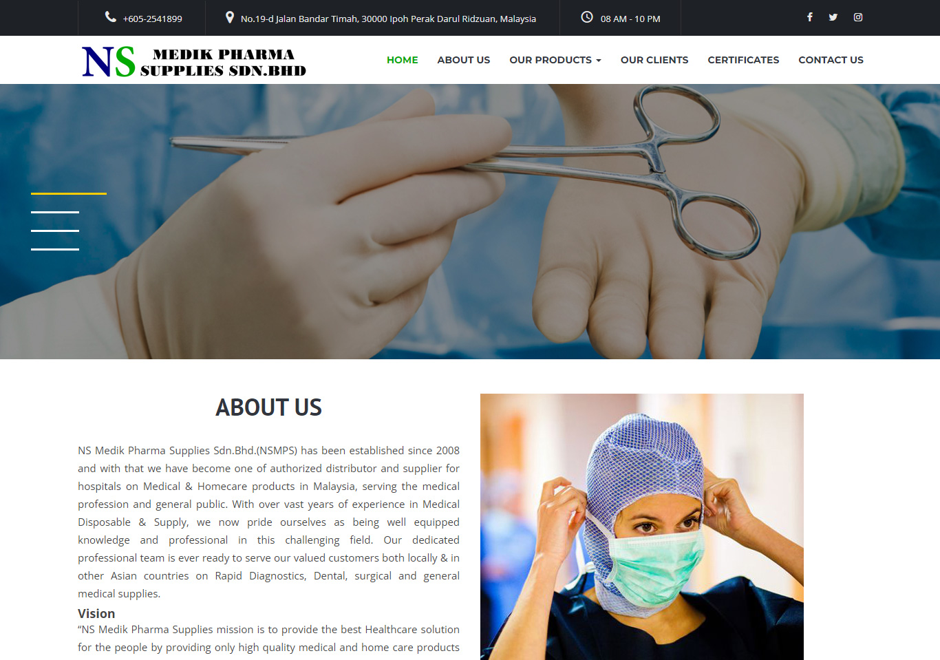 NS Medik Pharma Supplies - Web Deisgn malaysia