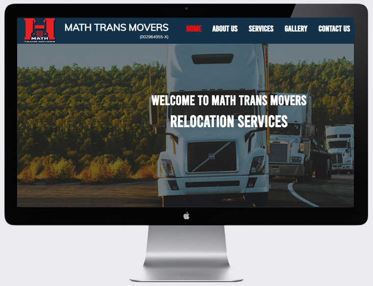Math Trans Movers Website Design