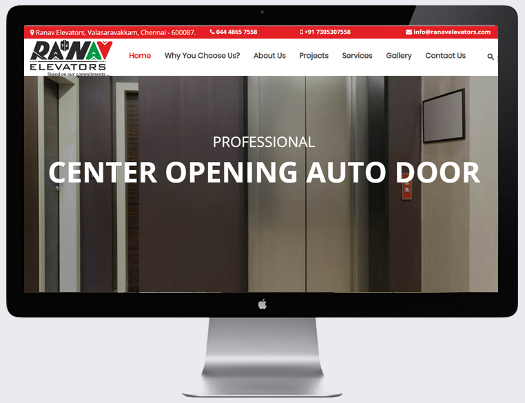 Ranav Elevators Website Design